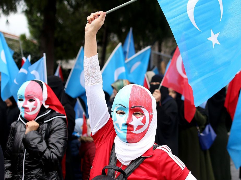 تظاهرات مردم شرق ترکیه در حمایت از حمله به سوریه.(ترکیه)