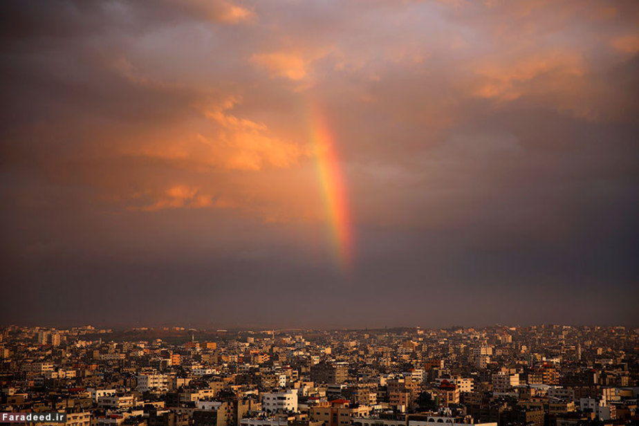 رنگین کمان در نوار غزه