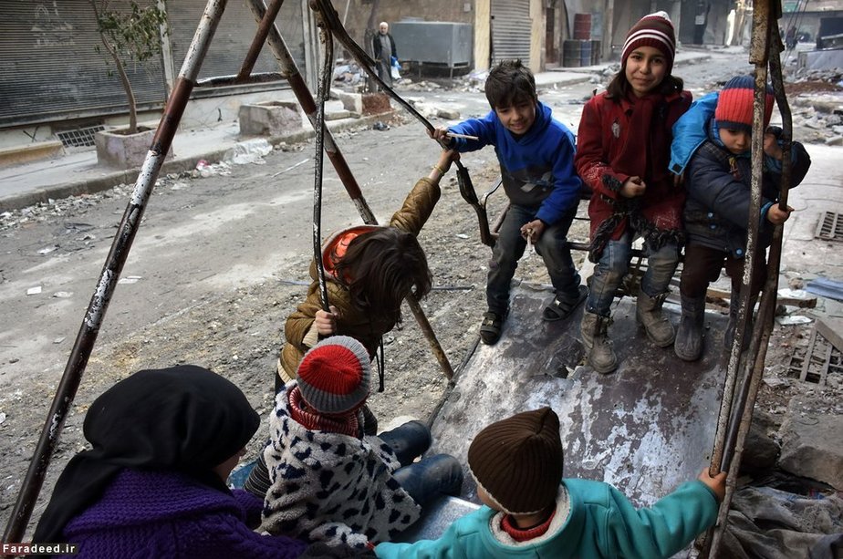 بازی کودکان در حلب