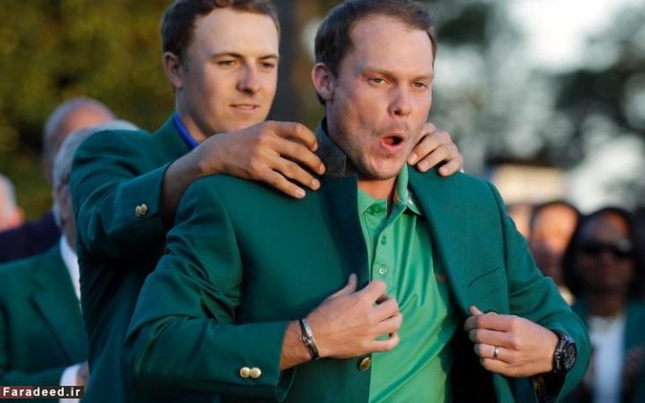 گلف‌بازها در دور نهایی مسابقات گلف در آگستا، جورجیا