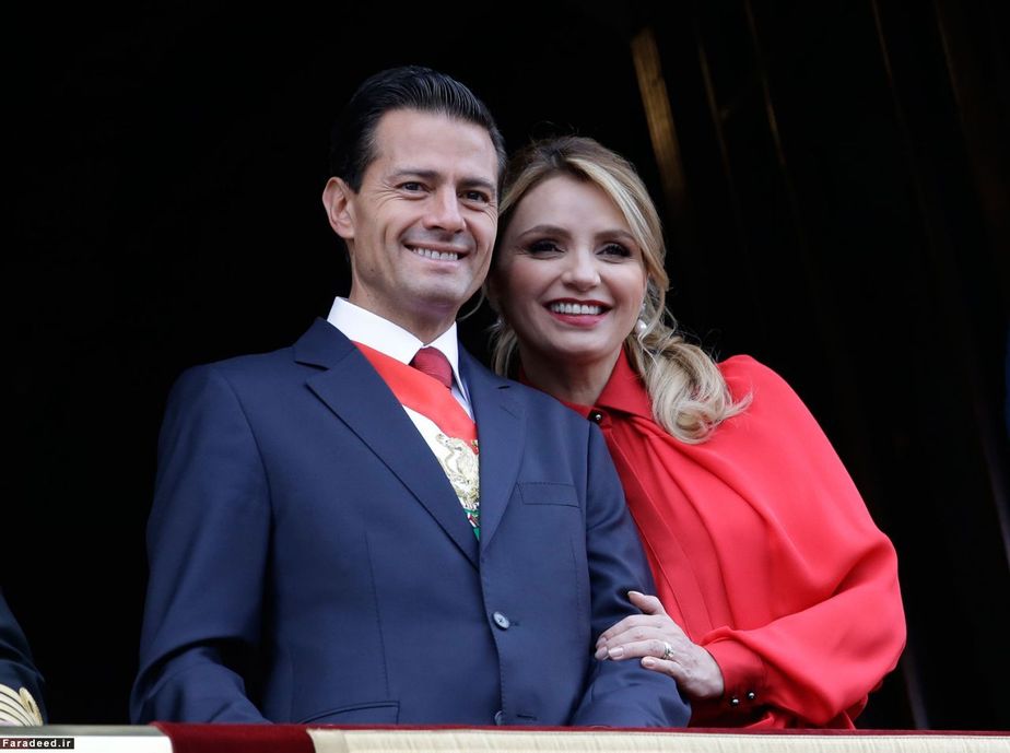 رئیس‌جمهور مکزیک و همسرش در مراسم روز استقلال 