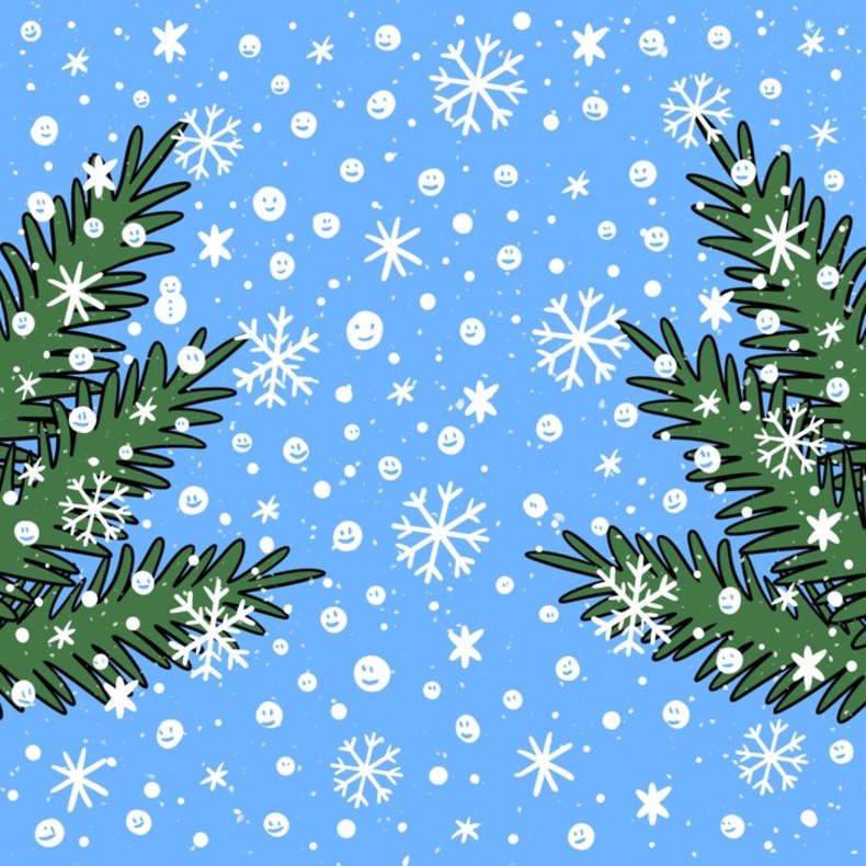 معمای شماره ۹ آدم برفی پنهان شده در این تصویر را پیدا کنید. 