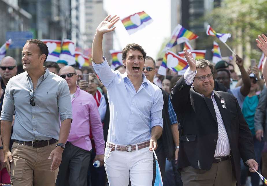 حضور غیرمعمول نخستوزیر کانادا در رژه سالانه در مونترال