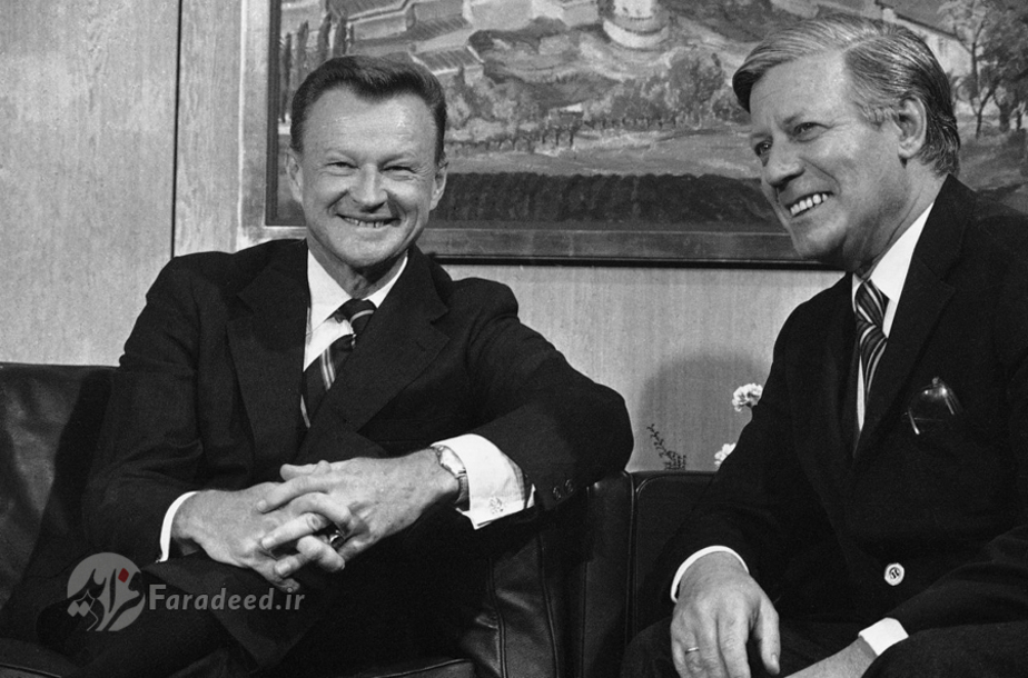 ملاقات برژینسکی با هلموت اشمیت صدراعظم آلمان غربی. سال 1978