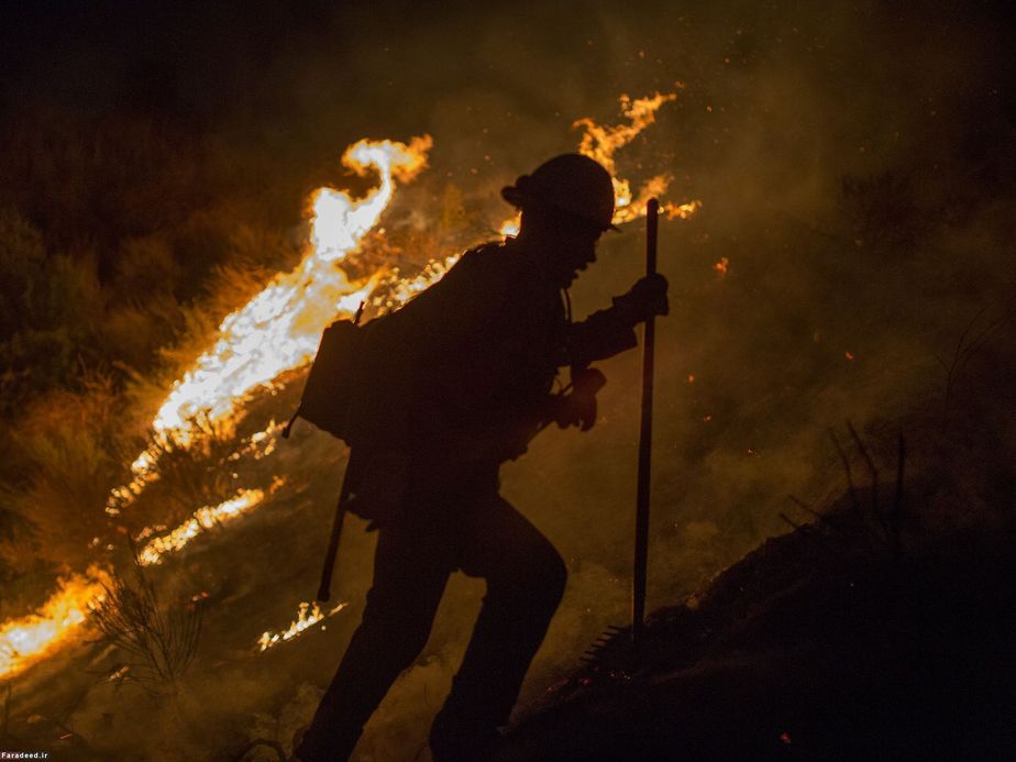 نبرد با آتش در کالیفرنیا