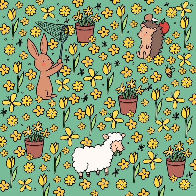 معمای شماره ۶ زنبوری که در این تصویر وجود دارد را می توانید پیدا کنید؟ 