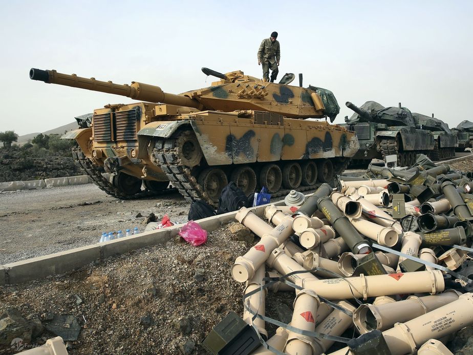 سربازان ارتش ترکیه در مرز سوریه.(ترکیه)