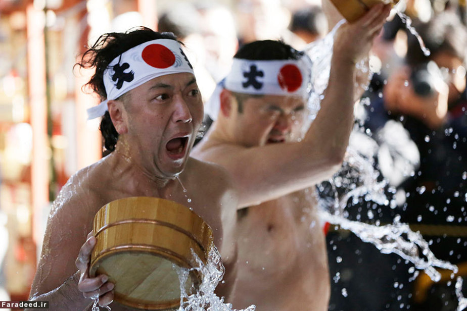 مراسم سالانه استقامت در سرما؛ توکیو