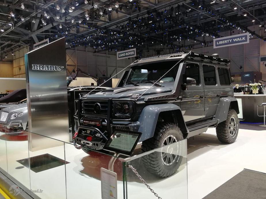 مرسدس بنز جی واگن قدیمی با تیونینگ و لاستیک های بسیار بزرگ