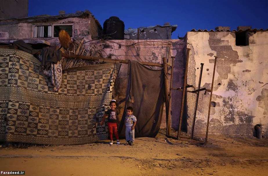 کودکان پناهنده فلسطینی در اردوگاه غزه