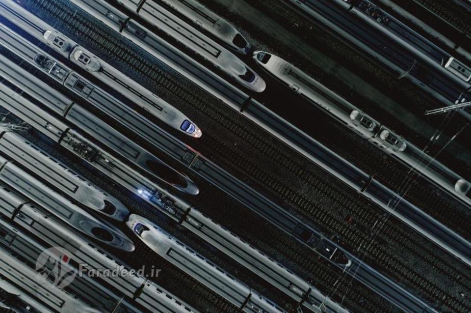 قطارهای سریع السیر پیش از شروع سفرهای سال نو چینی در گوآنژو، استان گوآندونگ