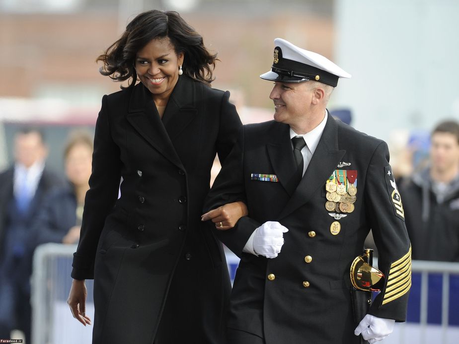 مراسم راه‌اندازی زیردریایی در ایلینویز